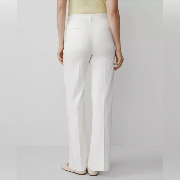 NWT Ann Taylor Weekend Collection Wide Leg Trouser Jean in Sateen